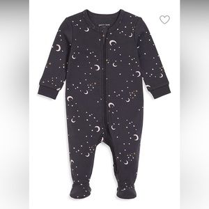 🔮 petite lem // Stars & Moon print footed sleeper, 12 months